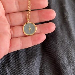 Gorjana Lightning Bolt Coin Necklace